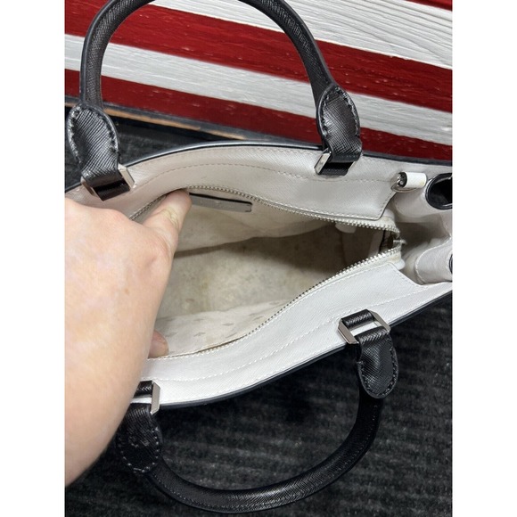 Kate Spade Staci Colorblock Medium Satchel Nimbus Tote Purse Gray Grey - Picture 9 of 12